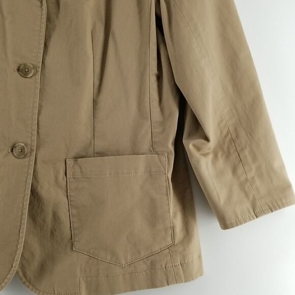 EDDIE BAUER Jacket Womens Size 14 Tan Brown Fall Spring Button Down Blazer - Picture 3 of 10